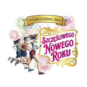 Medal Sylwestrowa 10ka - metalowy medal z napisem Sylwestrowa 10ka 2024 na zielonej wstążce